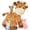 Giraffe-Yellow, variant on MorisMos 17.7in Sabre-Toothed Tiger Mom with 2 Babies, Tiger Stuffed Animal Plush Toy Set