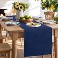 thumbnail image 2 of Navy Blue Cotton Linen Table Runner for Dining Kitchen, Modern Pure Navy Blue Wedding Outdoor Party Tablerunners Decoration, Dresser Scarf Coffee Tablecloth Runners 13x36 Inches, 2 of 9