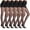 6 Black, variant on 6 Pairs 20D Sheer Tights for Women - Reinforced Toes, Control Top Pantyhose, 6Black M