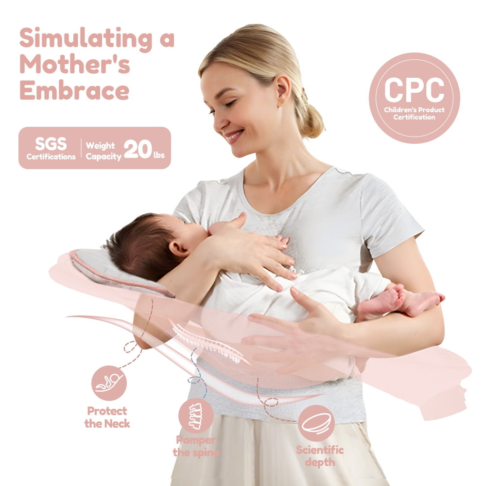 Electric Baby Swing, Caveen Infant Swing Rocker with Remote Control, 5 Sway Speeds, Bluetooth Music, Pink