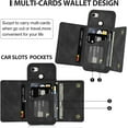 thumbnail image 5 of REQO Phone Case for Google Pixel 3 XL Wallet Cover with Tempered Glass Screen Protector and PU Leather Credit Card Holder Stand Rugged Cell Accessories Pixel3XL Pixel3 LX Pixle 3XL Women Men Black, 5 of 7