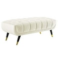 thumbnail image 3 of Adept 47.5" Performance Velvet Bench, Ivory, 3 of 8