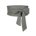 thumbnail image 1 of Cinturón Obi sólido para mujeres de tallas grandes INSPIRE CHIC, con lazo autoadherente, cinturón ancho para vestido de 22.05-32.28" gris, 1 of 6