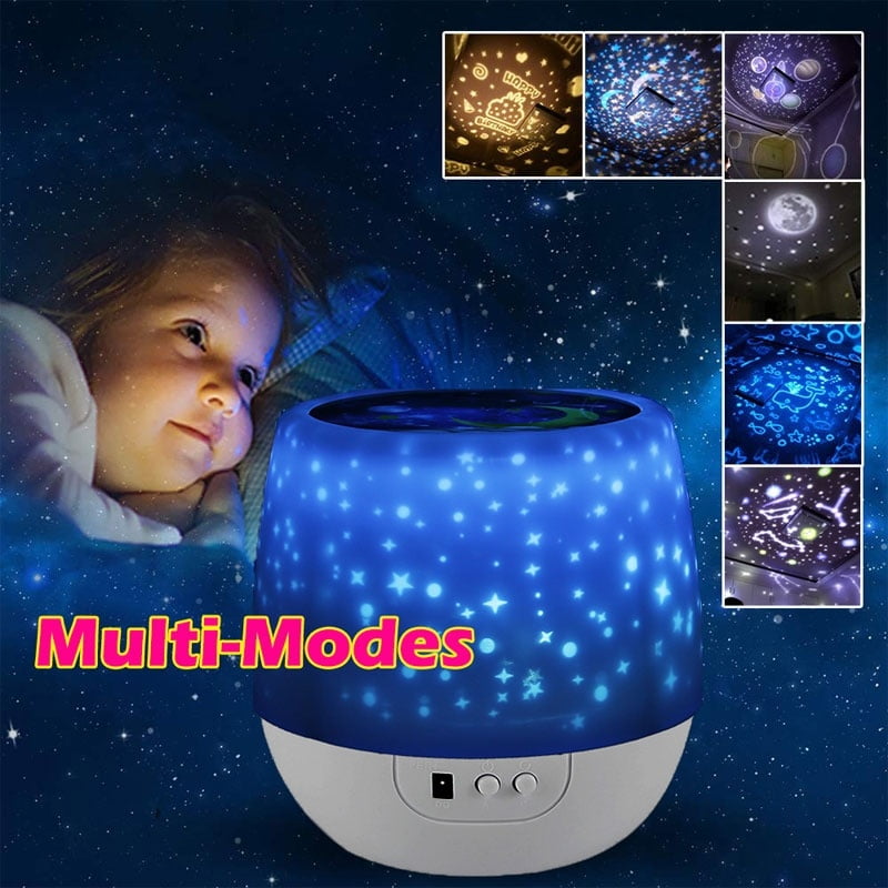 New LED Night Star Sky Projector Light Lamp Rotating Starry Baby Kids Room AU 