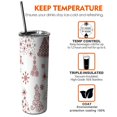 thumbnail image 6 of 20oz White Christmas Tree Pattern Skinny Tumblers Stainless Steel Tumbler with Lid and Straw,Vacuum Insulated Double Wall Travel Tumbler Cups with Cleaning Brush for Coffee,Tea, 6 of 6