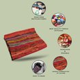 thumbnail image 2 of Aakriti Handmade Rag Rug, Chindi Rug, Multicolored, Indian Rug, Recycled Rug, Boho Style, Decorative Rug ( 5x3 ft) (Red), 2 of 5