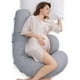 thumbnail image 1 of Momcozy Almohadas de Embarazo Originales en Forma de F, Almohada para Dormir de Maternidad, con Funda de Aire, Gris, 1 of 5