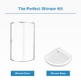 thumbnail image 3 of Ove Decors Breeze 36 in x 36 in x 77 in H Curved Corner Shower with Clear Glass & Shower Base and Satin Nickel Hardware, 3 of 15