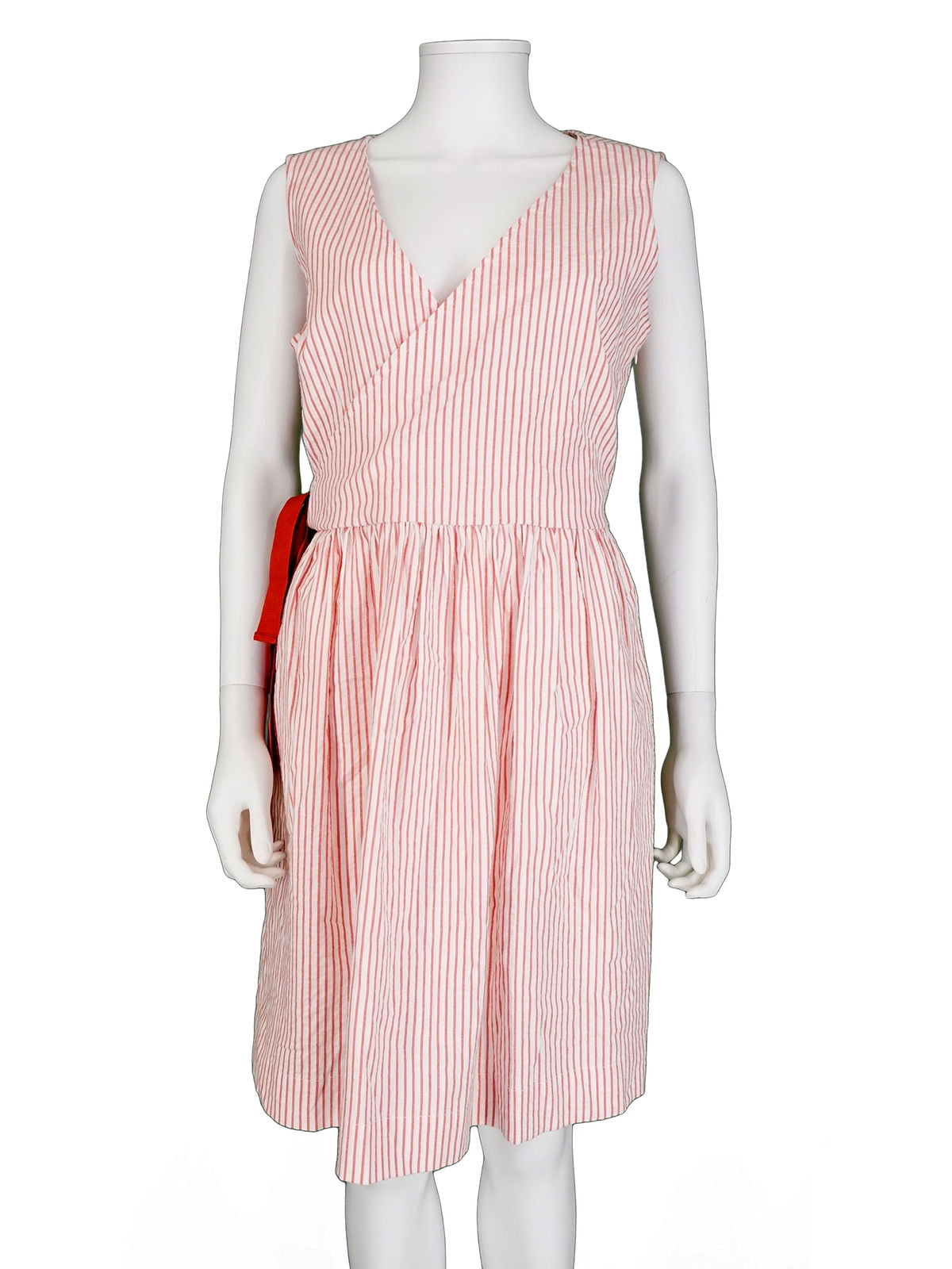 tommy hilfiger red and white striped dress