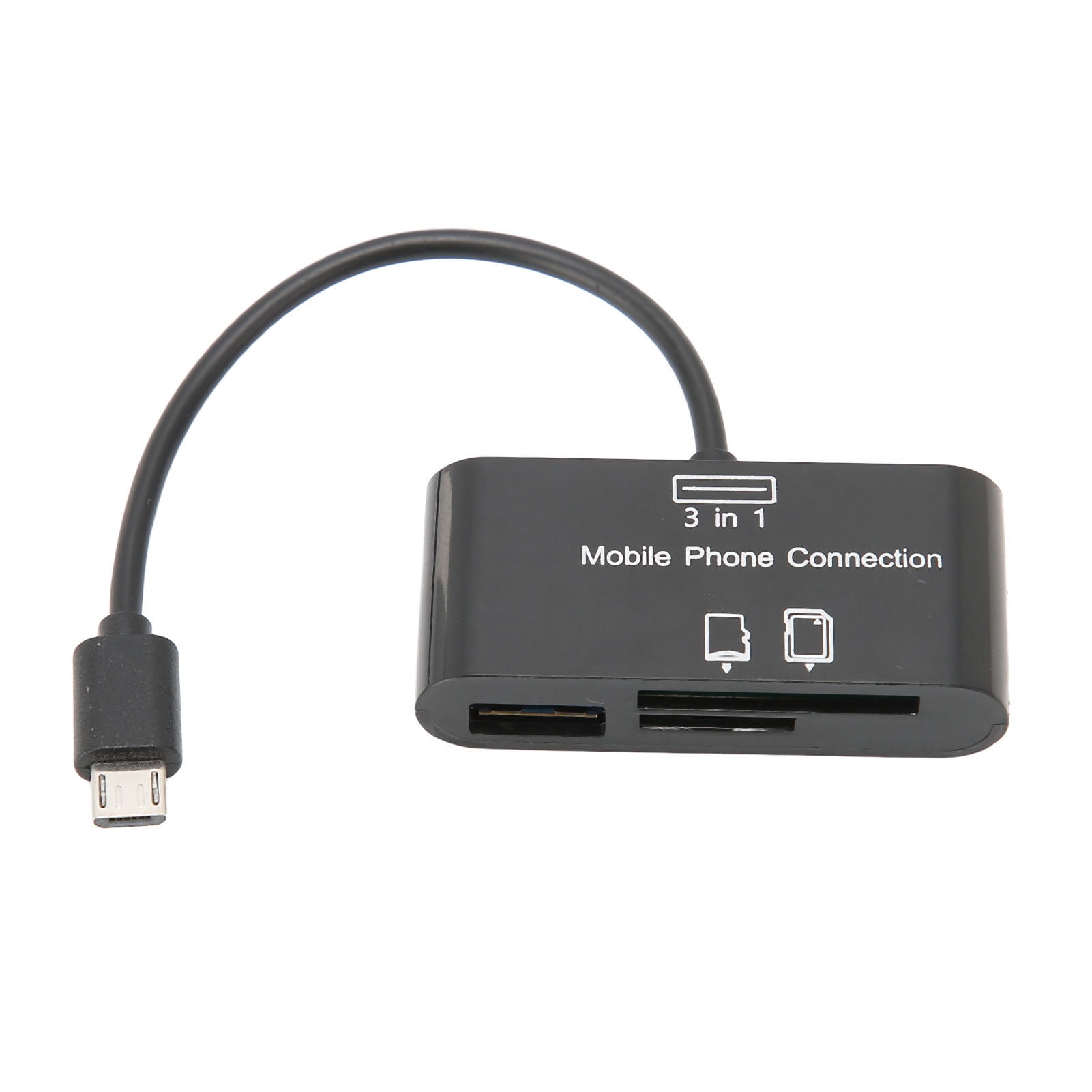 Micro USB Card Reader, ABS Material Plug And Play Memory Card Reader ...