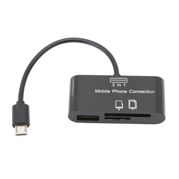 Lector de tarjetas Micro USB compatible con tarjeta de almacenamiento, tarjeta de memoria, disco U, lector de tarjetas USB, teléfono móvil, ordenador Universal para Android