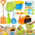 thumbnail image 1 of Beach Sand Toys DISHIO para niños con cubo y bolsa plegables, 1 of 6