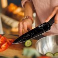 thumbnail image 5 of Hecef 5-Piece Kitchen Knife Set, Marble Pattern Coated Sharp Stainless Steel Santoku Bread Knife, Dishwasher Safe, 5 of 13
