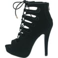 thumbnail image 2 of Delicious Patron Women's Platform Lace Up Heels, 2 of 7