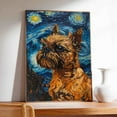 thumbnail image 4 of Hudo Starry Night Brussels Griffon Canvas Print - Van Gogh Inspired Dog Poster Wall Art Decor, 4 of 5