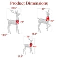 thumbnail image 7 of Best Choice Products 6.5ft 3-Piece Lighted Christmas Deer Set Outdoor Yard Decoration w/ 385 LED Lights, Stakes - Silver, 7 of 7