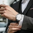 thumbnail image 5 of Watch for Men Minimalist Ultra Thin Wrist Watch Waterproof Quartz Analog Watch with Leather Strap -Gift for Men, 5 of 7
