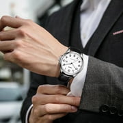 Watch for Men Minimalist Ultra Thin Wrist Watch Waterproof Quartz Analog Watch with Leather Strap -Gift for Men
