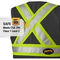thumbnail image 7 of Pioneer Hi Vis Reflective Adjustable Safety Vest for Men & Women For Traffic & Construction - ID & Phone Pockets - Black, 7 of 7