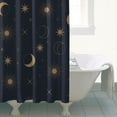 thumbnail image 4 of Gothic Shower Curtain Set - Dark Celestial Moon & Star Print, Mystical Cosmic Bath Decor, Waterproof Polyester 72"Wx72"L, Goth Aesthetic Gift, 4 of 5