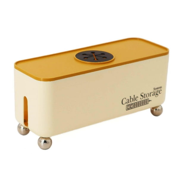 Caja de gestión de cables, organizador de cables de extensión para Protector de banda eléctrica, de gestión de cables, ocultador de cubierta Tapa naranja