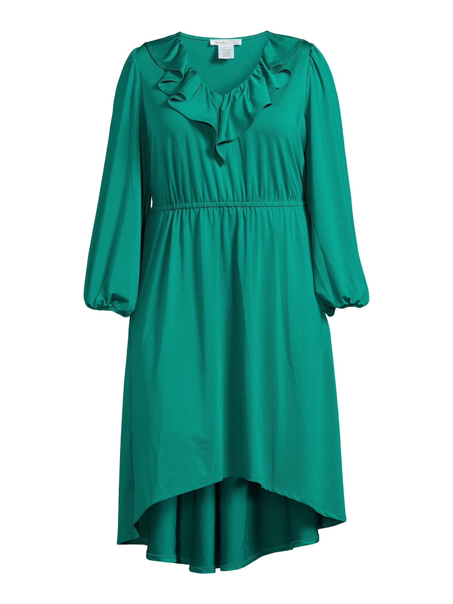 Heather B Women's Plus Size Ruffle Dress