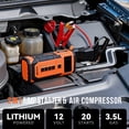 thumbnail image 3 of VCANENERGY Roadside Emergency Car Kit, Portable Jump Starter & Tire Inflator for Cars, Trucks, SUVs, 3 of 8