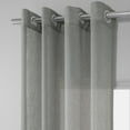 thumbnail image 6 of Paris Grey Grommet Solid Faux Linen Sheer Curtain (1 Panel), Paris Grey, 50W X 120L, 6 of 10