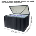 thumbnail image 4 of Furvclv Metal Deck Box Outdoor Storage Box, Multifunctional Waterproof Outside Storage Unit With Hydraulic Rod Supports Lid For Patio Furniture Cushions Garden Tools, 4 of 9