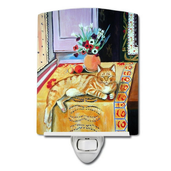 Caroline's Treasures 7079CNL Cat Ceramic Night Light, 6x4x3", multicolor