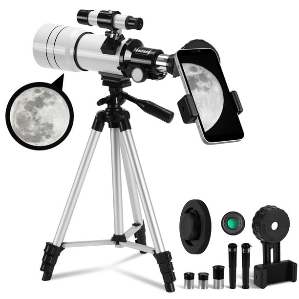 TOPVISION Telescope, 70mm Telescopes for Adults & Kids, 300mm Portable