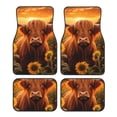 thumbnail image 1 of Balery Vintage Sunflower Cow B Juego de 4 Alfombrillas para Auto, Revestimientos de Caucho Resistente, Diseño Antideslizante, 1 of 7