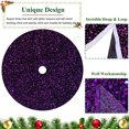 thumbnail image 2 of Falda para árbol de Navidad FUHSY lentejuelas terciopelo morado 53 cm, 2 of 7