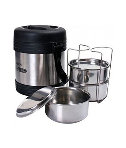 1 Electric Lunch Box With 2 Containers Of Milton Details about   Stainless Steel Tiffin Box Set 