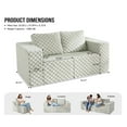 thumbnail image 5 of Modular Sectional Sofa 2 Seater Loveseat Modular Sofa Couch with Deep Seat Memory Foam Cloud Sofa Chair with Pillows Oversized Sectional Sofa for Living Room Bedroom (Plush GREYOLIVE, Loveseat), 5 of 7