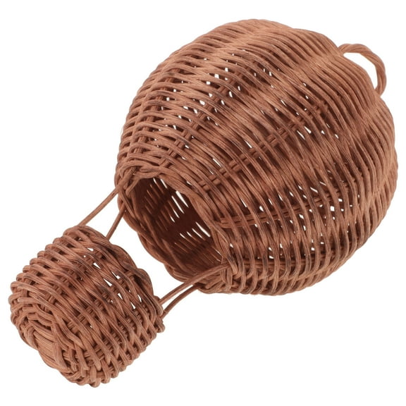 Rattan Hot Air Balloon Decoration Child Baby 19.00X10.50X10.50CM Light Brown