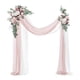 thumbnail image 1 of 2 piezas Boda Arch Flores Decoración de Greandery Hojas de guirnalda colgando flores artificiales hechas a mano Flores de esquina, 1 of 9
