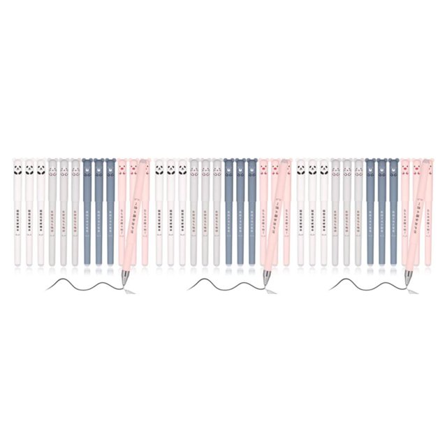 ZLight 12pcs/set Cute Cartoon Gel Pens For Wide Application Erasable And Rewrite Reliable Ink Erasable Pens black 3Set