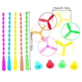 thumbnail image 3 of 10 Pcs Flying Saucer Spinning Flywheel Toy For Kids Outdoor Play With Push Sleeve And Handle Fun Nostalgic Game, 3 of 9