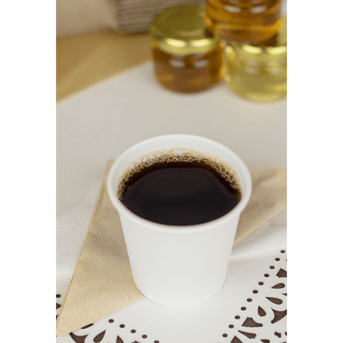 [1000 Pack] 4oz Disposable Espresso Cups, Karat Paper Hot Cup, White