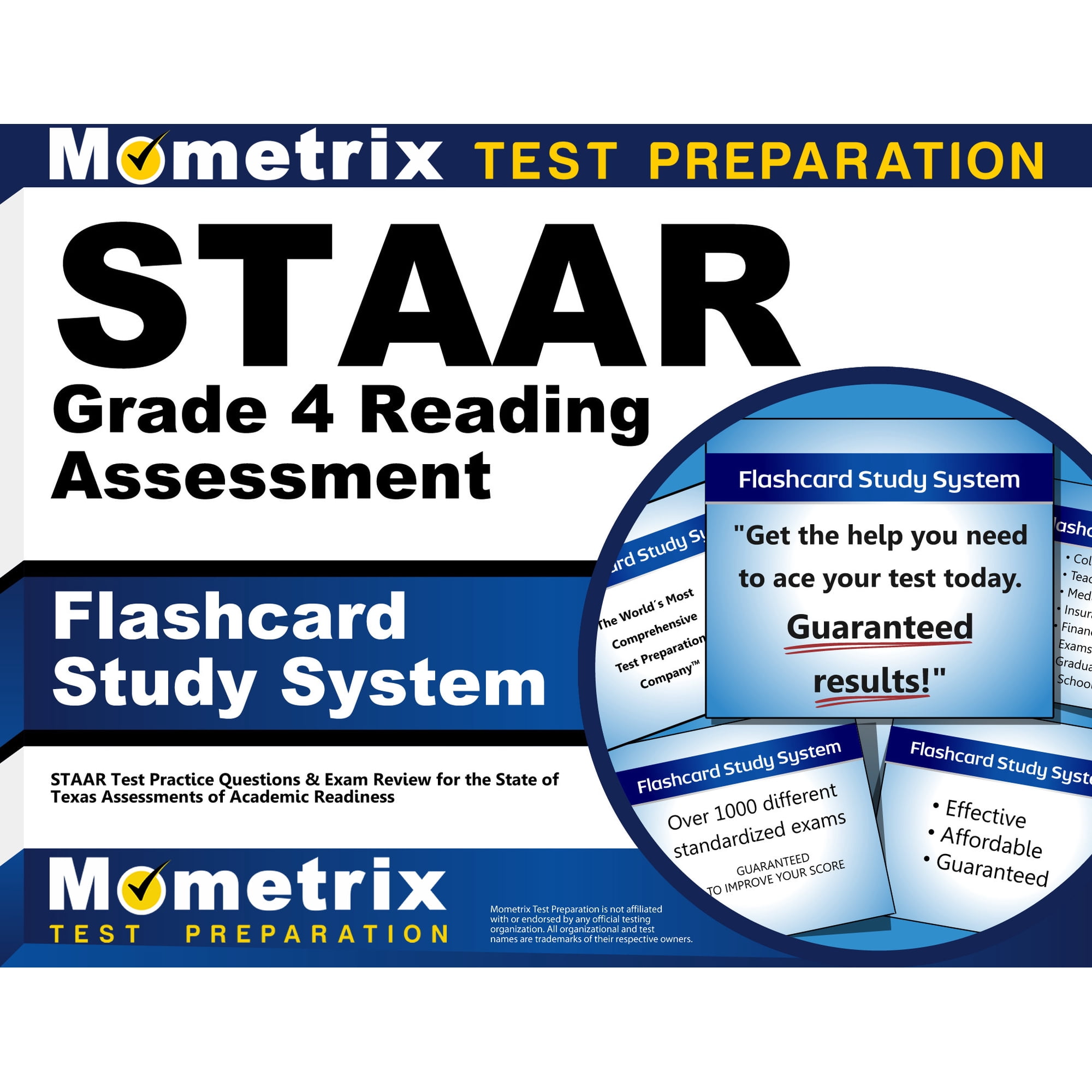 Staar Grade 4 Reading Assessment Flashcard Study System : Staar Test Practice Questions & Exam Review for the State of Texas Assessments of Academic Readiness (Cards)