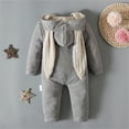 thumbnail image 5 of MZXELPRJD Baby Bunny Costume One Piece 3D Rabbit Ear Easter Hoodie Toddler Girls Boys Long Sleeve Winter Hooded Bodysuit Crawling Suit Baby Girl Clothes, 5 of 8