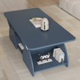 thumbnail image 6 of Modern Rectangular Coffee Table with 6 Storage Shelves - Geometric Design, Blue, 6 of 10