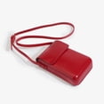 thumbnail image 2 of Bolso Porta Tarjetas Mujer Bolso Diario Color Sólido Cuero PU para Damas (rojo), 2 of 9
