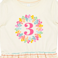 thumbnail image 4 of Inktastic 3rd Birthday Flower Wreath 3 Year Old Girl Girls Toddler Dress, 4 of 5