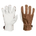 thumbnail image 1 of Guantes de Piel de Cabra con Dorso de Carnaza Truper Unitalla Blanco con Café, 1 of 2