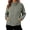 Grey, variant on Huyun Womens Fleece Zip Up Jacket Lightweight Stand Collar Long Sleeve Athletic Running Jacket with Pockets Black,M
