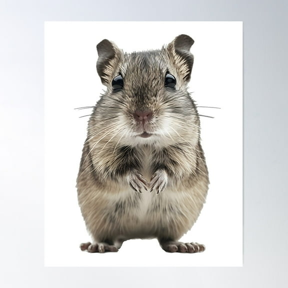 Mongolian Gerbil Poster Wall Art, Modern Wall Decor For Living Room Bedroom, 8x12 UNFRAMED
