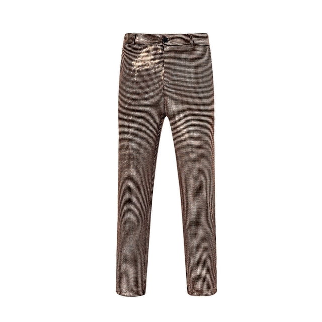 Zszcpp Work Pants Men Spring Stylish Long Leisure Loungewear Shiny Sequined Lounge Trousers Casual Trouser