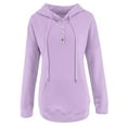 thumbnail image 3 of Aayomet Womens Hoodies Pullover Hoodies for Women Camo Leopard Print Tops Pullover Hooded Sweatshirt Drawstring with Pocket,Purple X-L, 3 of 5